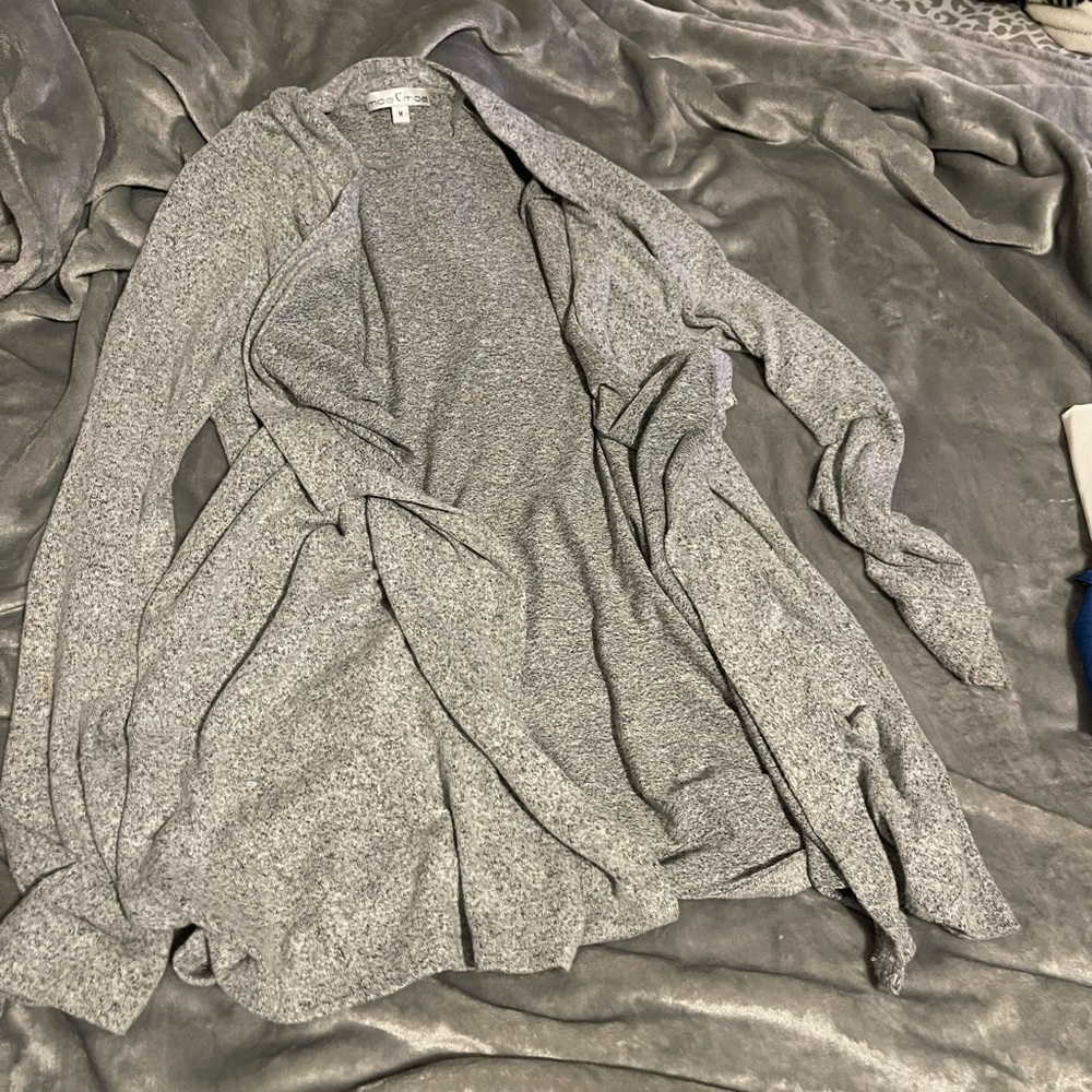 Gray cardigan